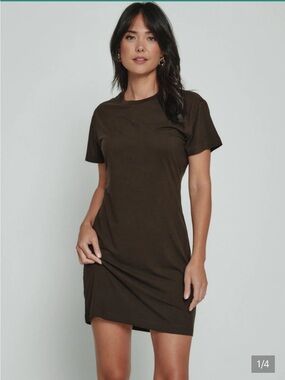 7 Diamonds t-shirt dress small mocha